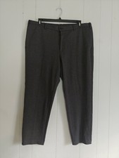 Uniqlo Women Gray Herringbone Dress Pants XXL inseam 29in