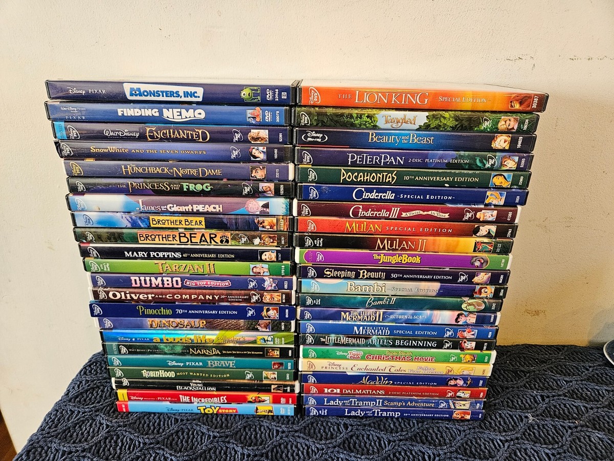 44 DISNEY PIXAR DVD MOVIE LOT FAMILY KIDS PLATINUM DIAMOND
