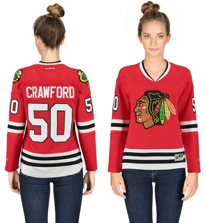 Frank Worthley Cuota de admisión Interconectar Chicago Blackhawks Women&#039;s Corey Crawford #50 Premier Stitched Jersey-10768  | eBay