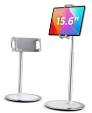 Tablet Stand Holder, Height Adjustable Portable Monitor Stand, 360 Silver