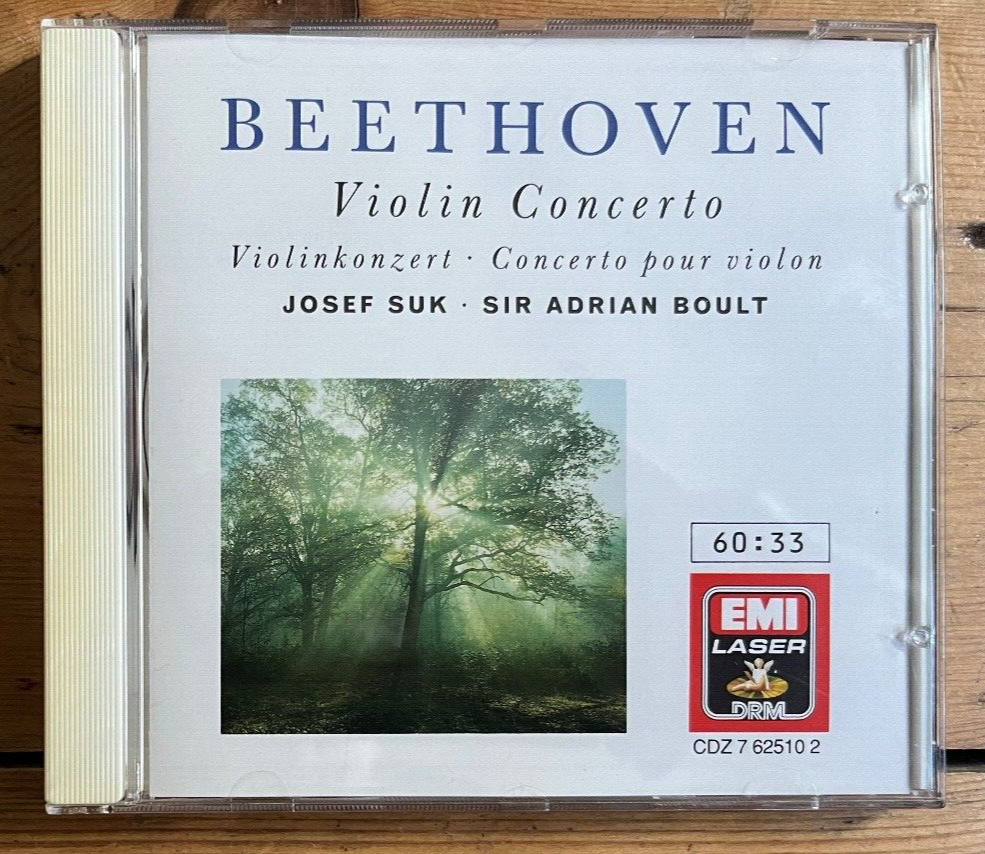 Beethoven Violin Concerto Josef Suk Adrian Boult CD