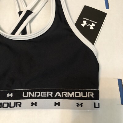 Under Armour 1364629 001 Girl's Sz YMD Black/White UA Crossback