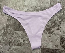 VICTORIA'S SECRET PINK LAVENDER PURPLE STRETCH SEAMLESS HIGH LEG THONG PANTIES
