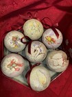 Vintage 12 Days of Christmas Sugar Ball Ornaments in Decorative Hexagon Box — photo 3