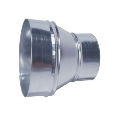 Master Flow Round Duct Reducer HVAC Connector 14 to 12 Inch Galvanized Steel