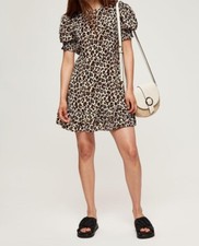 DOROTHY P3RKINS LADIES NATURAL ANIMAL TIERED DRESS NEW (ref 525) SALE