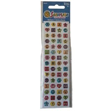 SandyLion Gem Stickers ALPHABET Scrapbooking Sealed Vintage