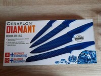 4Tlg Messer - Ceraflon Diamant - KüChenmesser Kochmesser Messerset Brotmesser