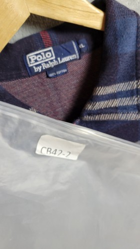 Vtg Polo Ralph Lauren Henley Pullover Men's XL Plaid Oversized Baggy 90s Tartan - Picture 10 of 10
