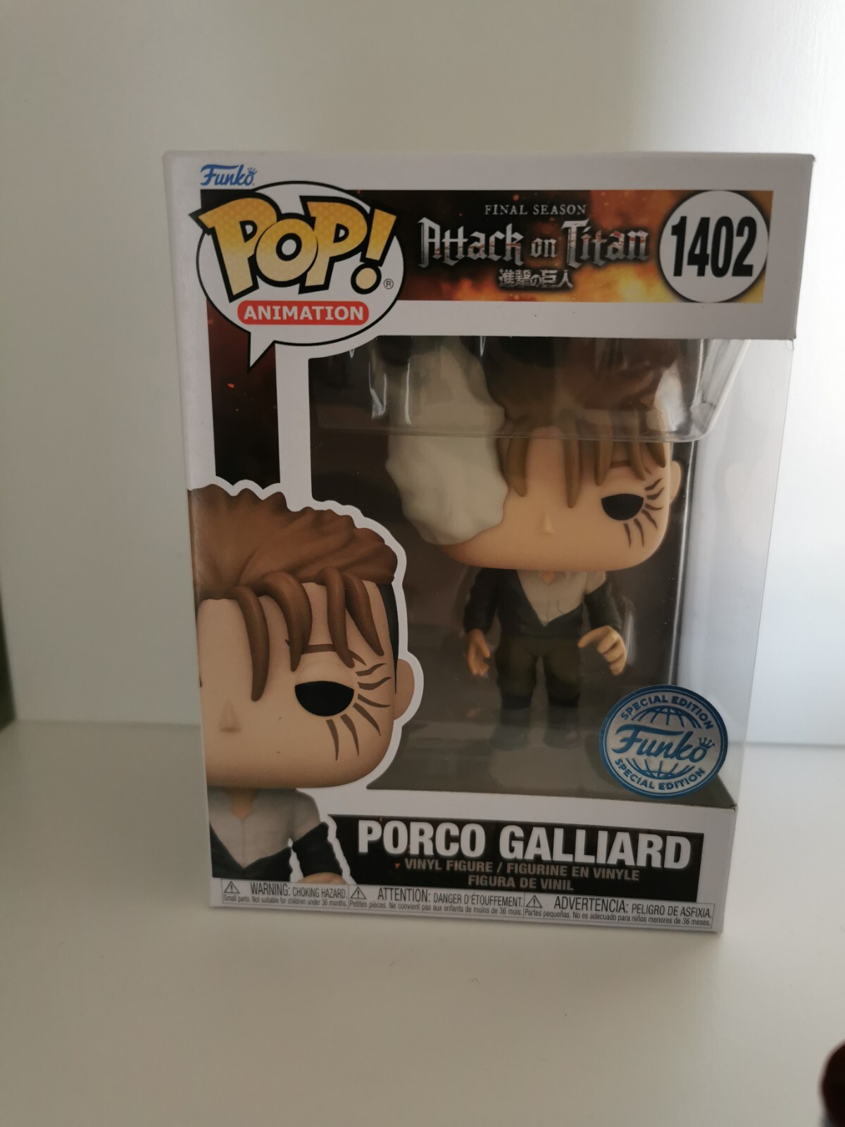 Funko Pop Attack On Titan, Porco Galliard 1402, Vinyl Figur, Neu - Ovp