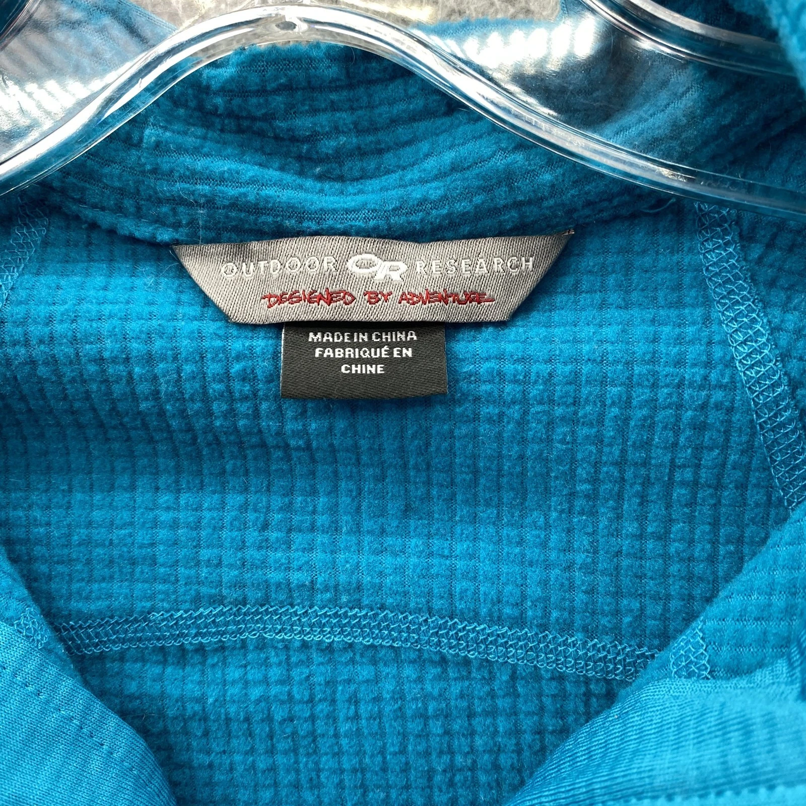 outdoor-research 1/4 zip thumb hole waffle gorpcore run sweatshirt