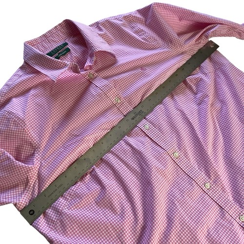 Lauren Ralph Lauren Damenhemd rosa Gingham bügelfrei geknöpft 3/4-Ärmel - Bild 6 von 12