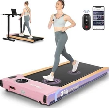2-in-1 Wooden Walking Pad Treadmill 300lbs Weight Capacity Treadmill Machine⭐