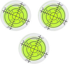 3Pcs Small Circular Bubble Levels 32X7Mm round Spirit Level Measuring Layout Too