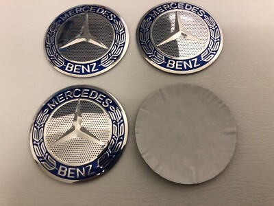 Wheel Center Cap Stickers 4-Pack 56mm For Mercedes Benz