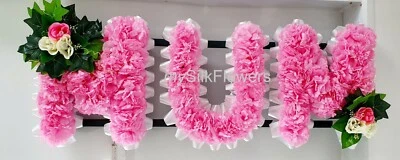 MYSILKFLOWERS LTD MUM Artificial Silk Funeral Flowers Any 3 Letter Name Tribute Wreath NANNY MAM
