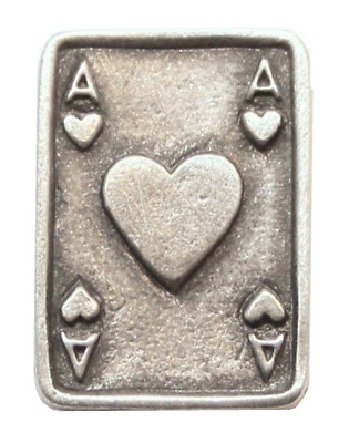 Ace of Hearts Miniatur Spielkarte Zinn Pin Anstecker