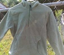 The North Face Women s Quarter Zip Fleece Sweater Hoodie Ash Green Size Small