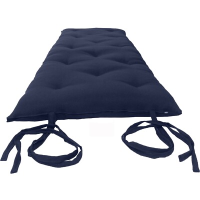 Queen Japanese Floor Rolling Mattress, Cotton Shiki Futon Bed 3 x 60 x 80 Navy