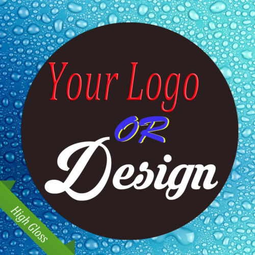 Personalised Printed Round Stickers Custom Logo labels postage labels Art Text - Afbeelding 1 van 4