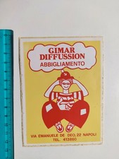 ADESIVO GIMAR DIFFUSION NAPOLI STICKER AUTOCOLLANT AUFKLEBER 80s ORIGINAL
