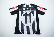 Pavel Nedved Signed Juventus Shirt Genuine Signature AFTAL COA