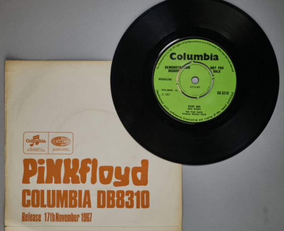 PINK FLOYD APPLES & ORANGES b/w PAINT BOX UK COLUMBIA DEMO 7" W