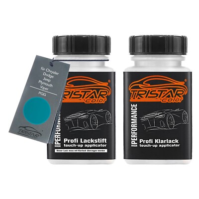 Autolack Lackstift für Chrysler Dodge Jeep Viper PQG Light Turquoise 2 x 50ml