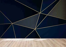 3D Abstract Geometric Wallpaper Wall Mural Removable Self-adhesive Sticker9752