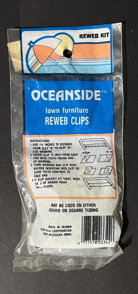 Lot Of 4 Oceanside 12 Clips Per Pack Lawn Furniture Reweb Clips Rust Resistant - Image 4 of 4
