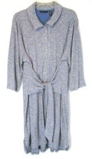 New H by Halston Button Knit Dress Blue P2X 3/4 Sleeves A300852 Women CBM3
