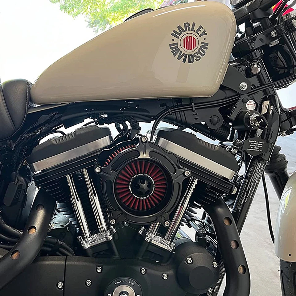 Spike Ops Black Air Breather Filter For Harley Forty Eight XL1200X Dark 10-14 - Image 4 of 4