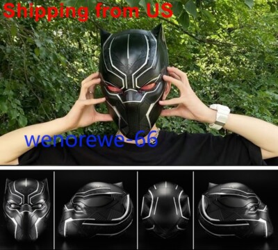 US Ship!!! 1/1 Wearable Killerbody Captain America Black Panther Helmet LED Eyes