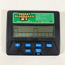 Radica Pocket Blackjack 21 1350 - Handheld Video Game - Tested and Working