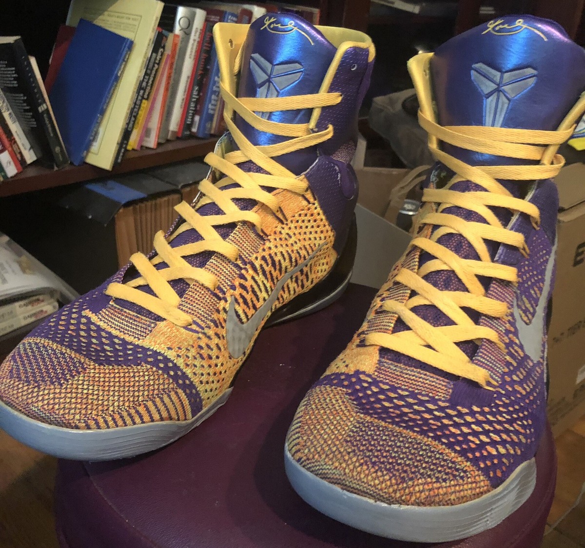 Kobe 9 Elite High, Men 11.5 , Purple and Gold | eBay