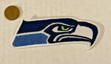 4.5" Seattle Seahawks Facing Right Iron On Patch Very Nice Rare