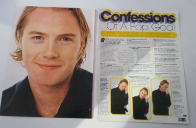 RONAN KEATING (Boyzone) 'pop god' 3p magazine PHOTO/Poster/clipping 11x8 inches