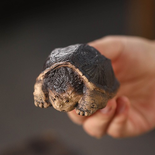 Simulation Ceramic Snapping Turtle Dolls House Animal Ornament Accessory