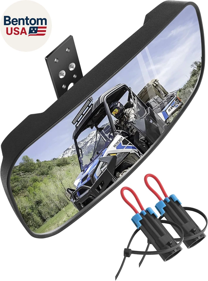 Polaris Ranger Rear View Mirror, HD Center Rear View Mirror for Polaris Ranger 5