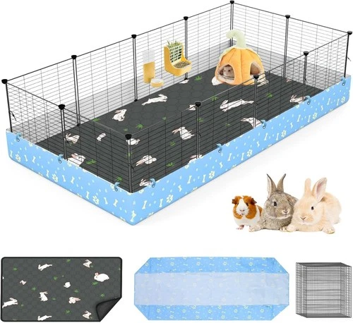 Large Guinea Pig Cages w/ Pee Pads Liner 24"x48" C&C Rabbit Bunny Indoor Playpen