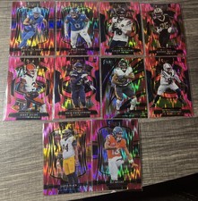2025 Panini Select NFL Pink Prizm 10 Card Lot. RCs & Vets
