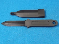 CIA Sticker Neck Knife M4259 non-metal polycarbonate double edge dagger 7"