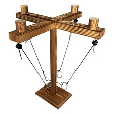 Ring Toss Games for Adults, Wooden Hook and Tossing Game with Ladder 13 inch