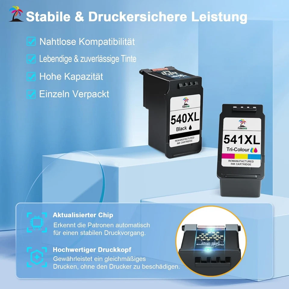 Canon 540/541 & 540XL/541XL Noir & Tricolour Cartouche d'encre pour Pixma MG2150 - Photo 2/4