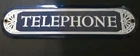 Antique Vintage Weathered Metal Porcelain Sign Telephone
