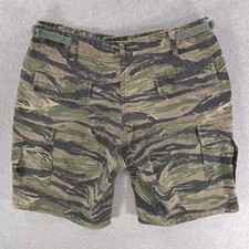 Tru Spec Tiger Stripe Desert Camo Cargo Canvas Utility Shorts Mens Medium 32x10