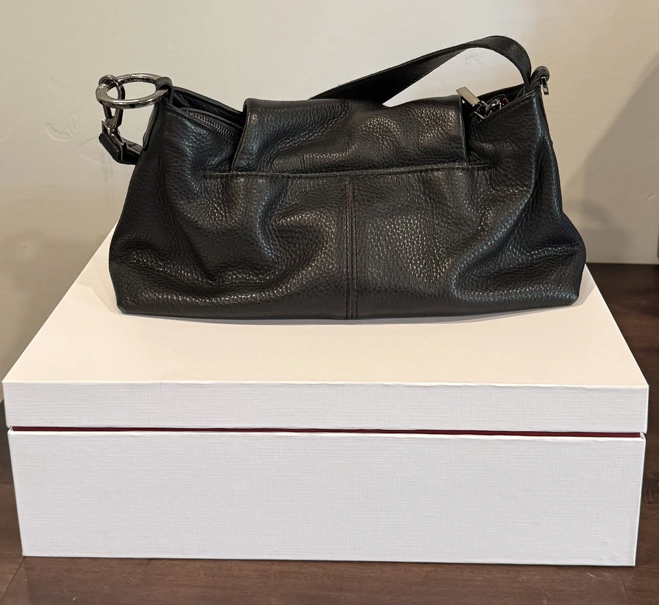 Hammitt VIP Satchel Shoulder Bag, Tempo Black and Silver Hardware - Image 2 of 4