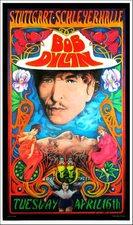 Bob Dylan Poster Stuttgart 2002 Harradine Masse Hand-Signed by Bob Masse COA