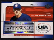 2004 Upper Deck USA #VANB John Van Benschoten Signatures Black Ink Auto /180