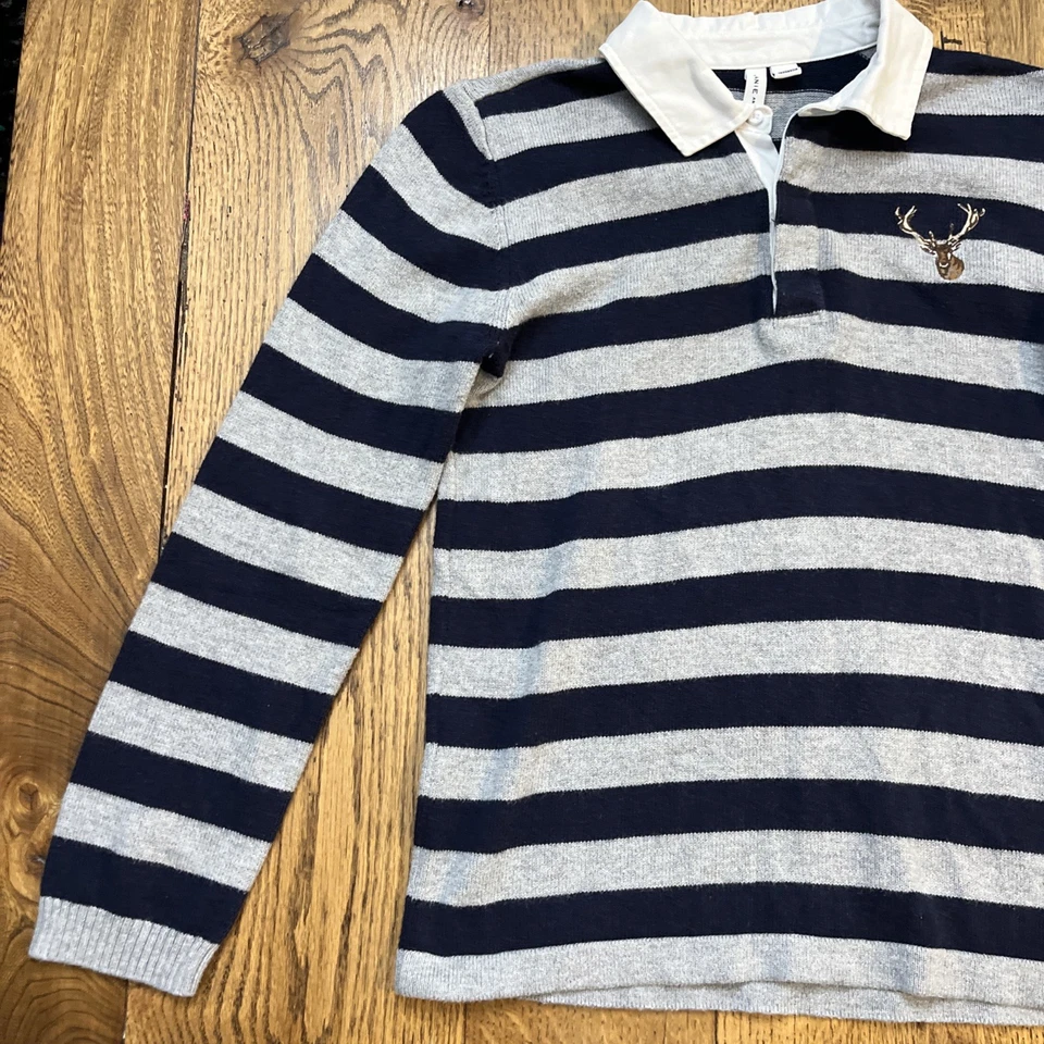 Janie And Jack Boys Sweater Deer Stiped, Size 12 - Image 2 of 4